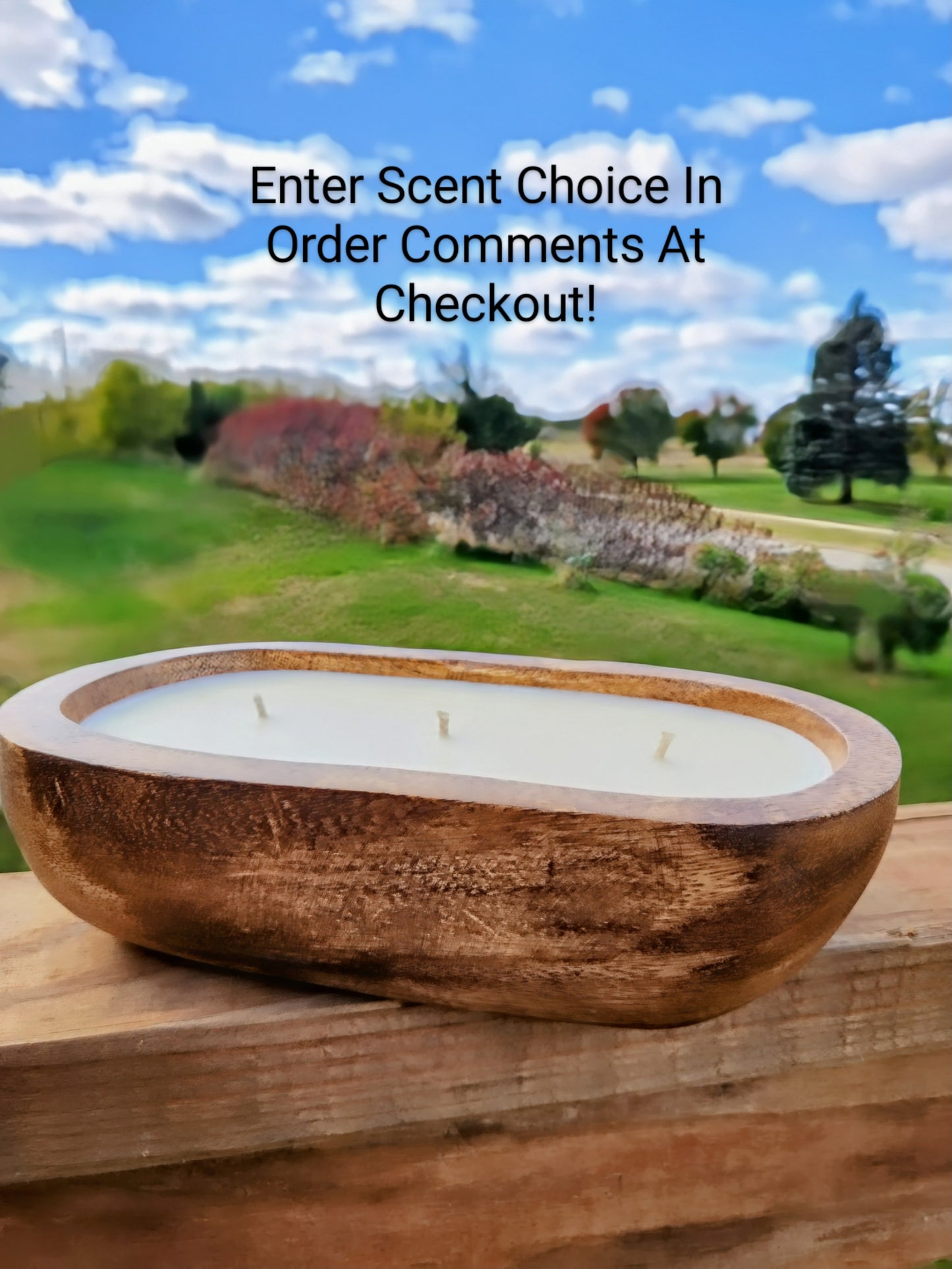 3 Wick Dough Bowl Candle