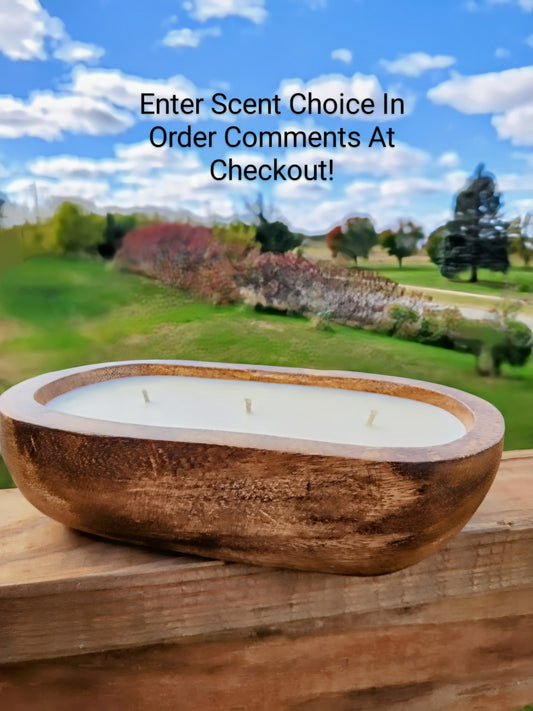 3 Wick Dough Bowl Candle