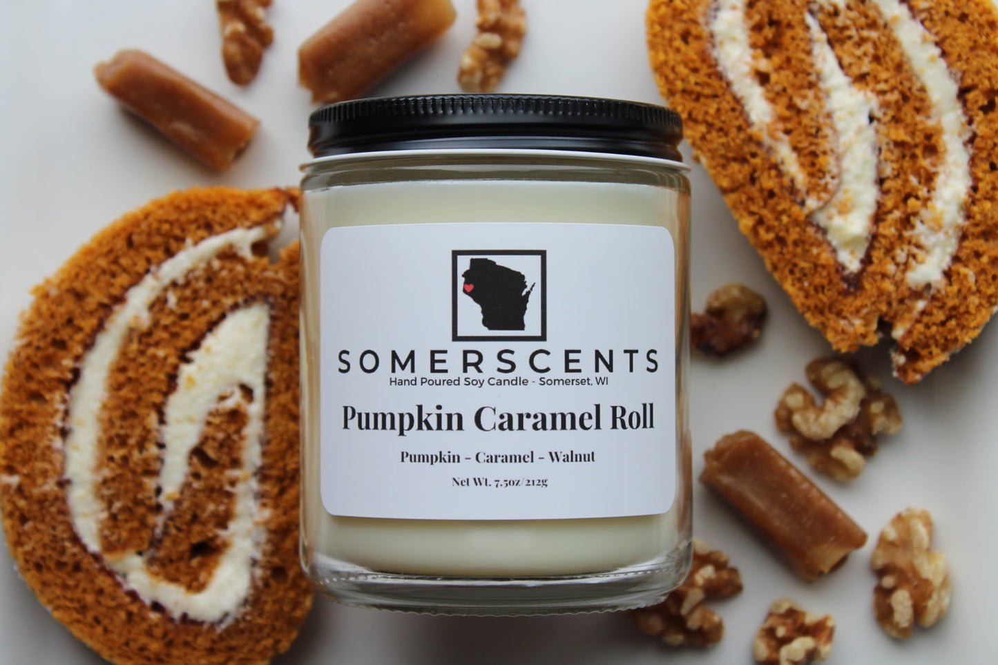 Pumpkin Caramel Roll Single Wick Candle