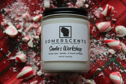 Santa's Workshop Single Wick Candle